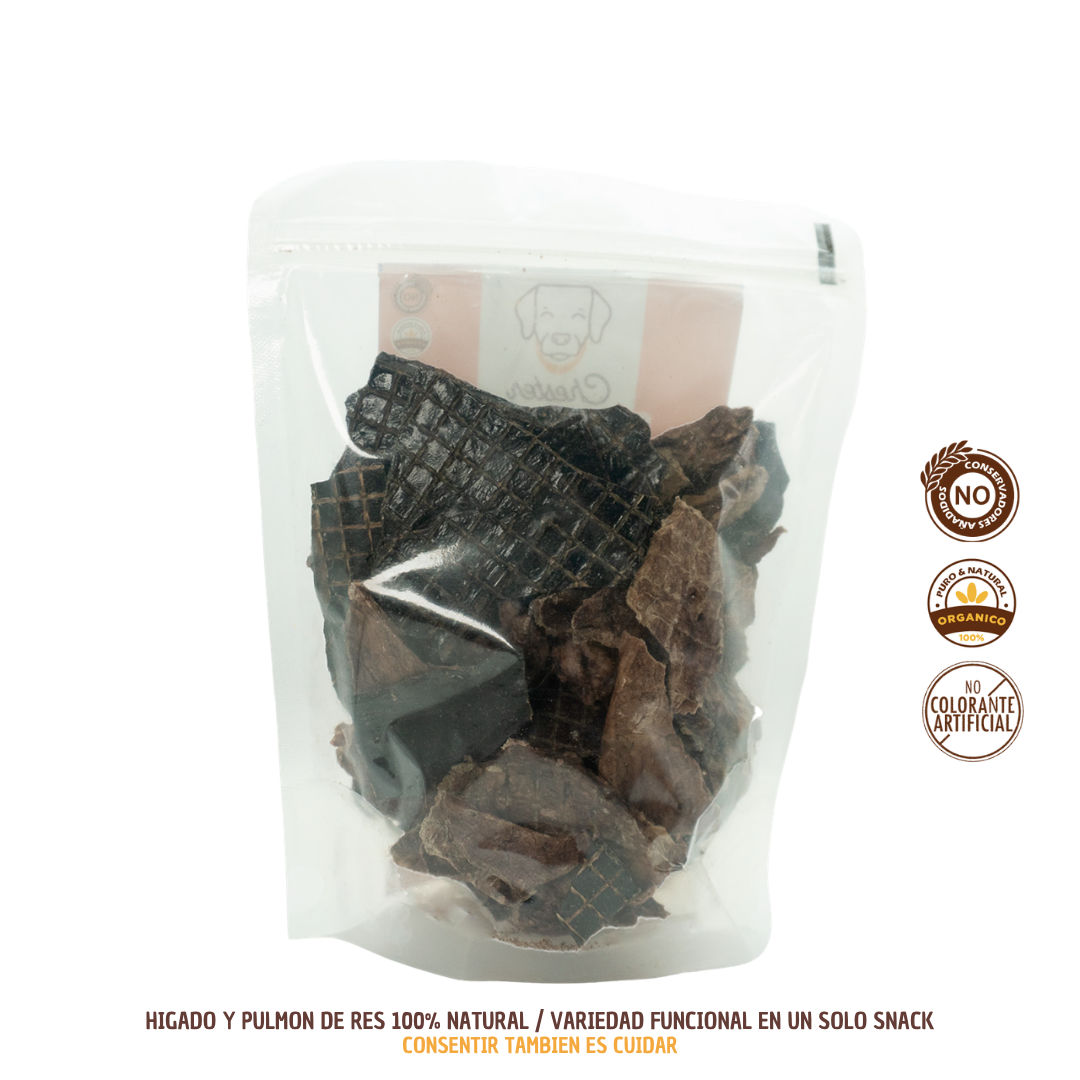 Mix de 2 Higado y pulmon de res deshidratado