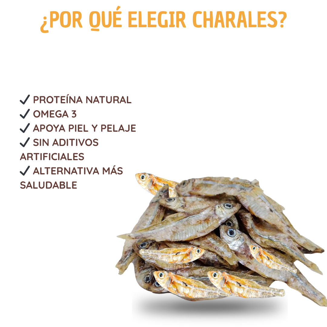 Charal deshidratado para perro
