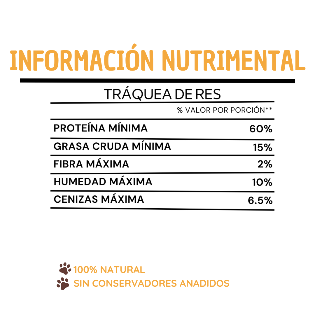 Traquea de res deshidratada