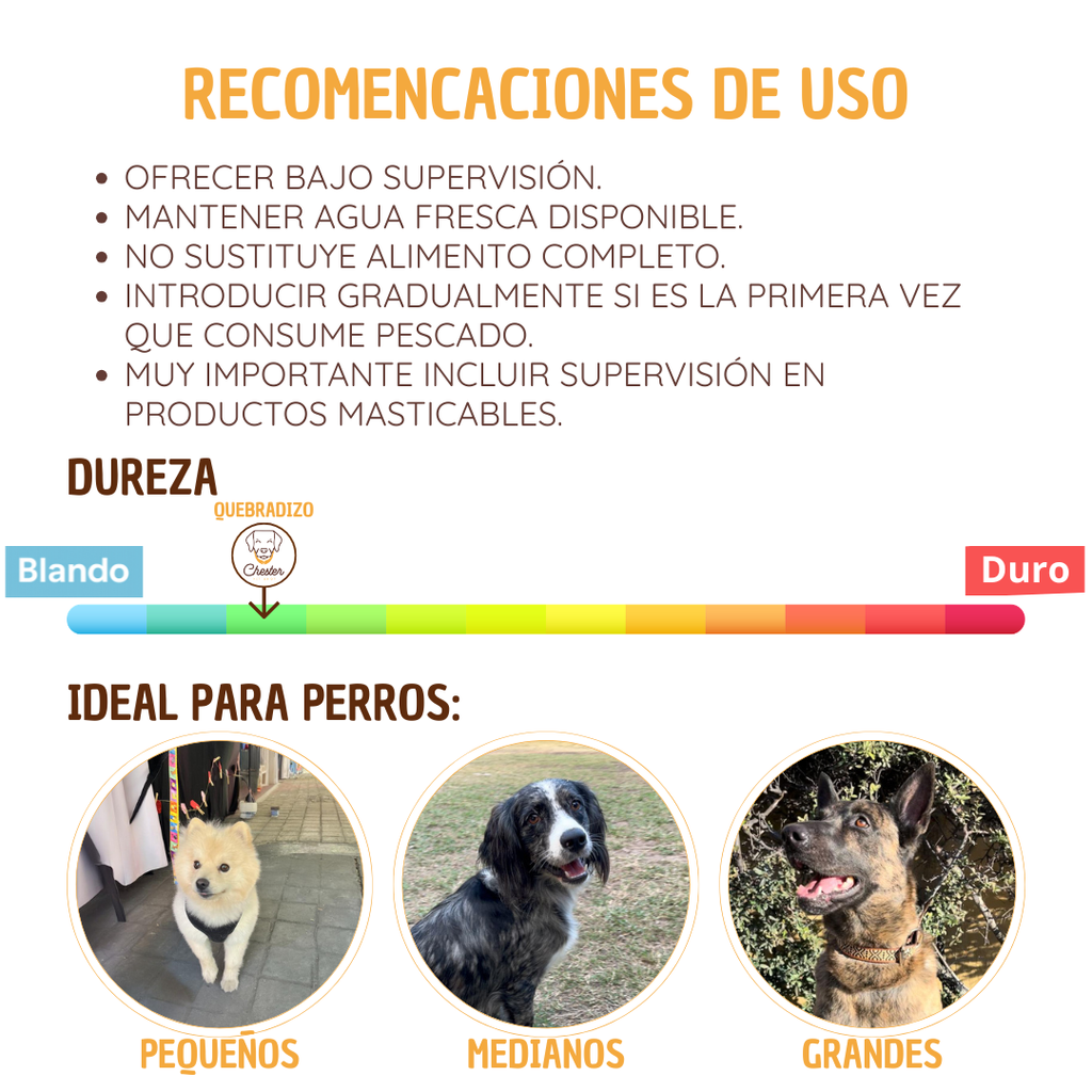 Charal deshidratado para perro