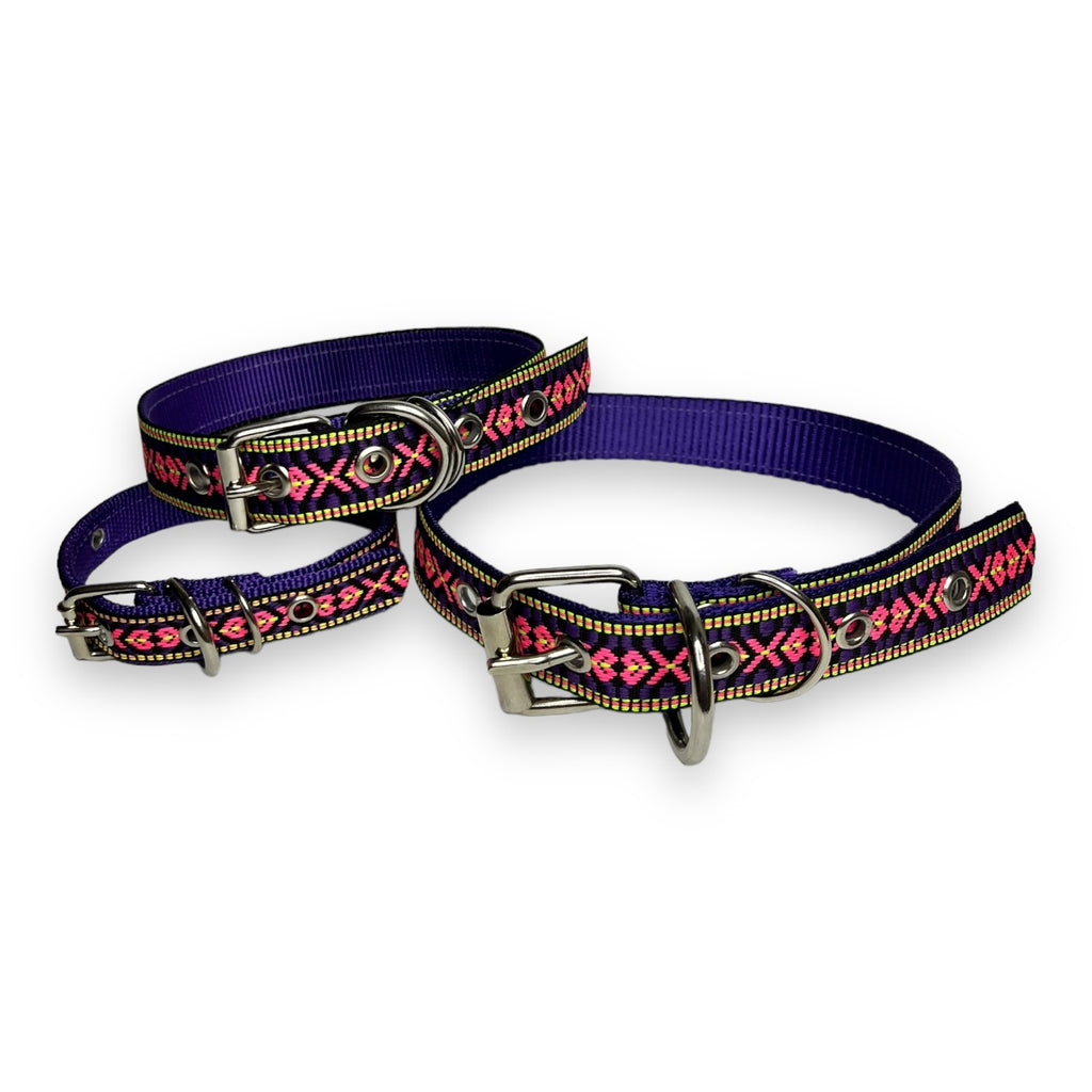 Collar huichol Morado